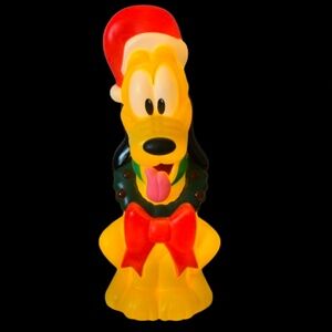 NWT. DISNEY Pluto with Santa Hat 24” Blowmold